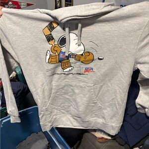 Gray Snoopy Hockey Hoodie by Streakers